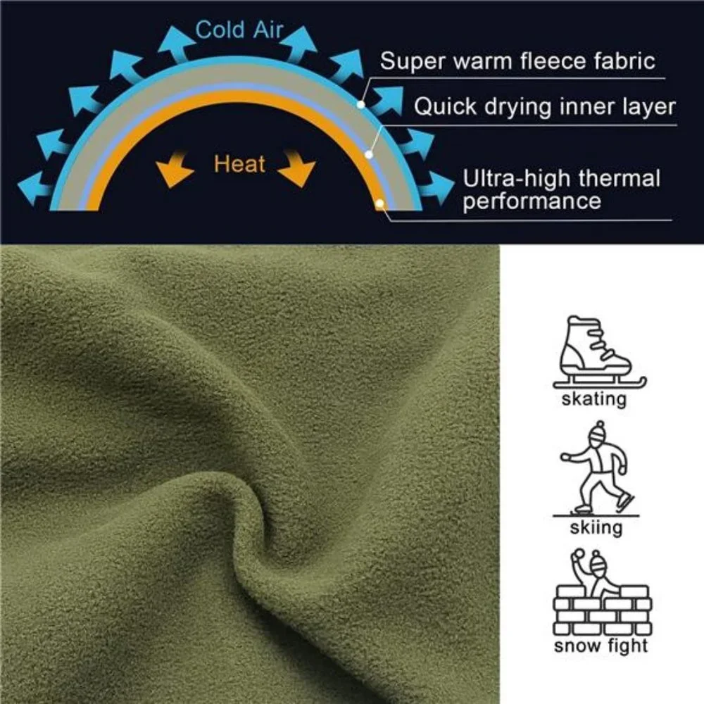 Winter Face Mask for Men Cold Weather Fleece Balaclava Hood